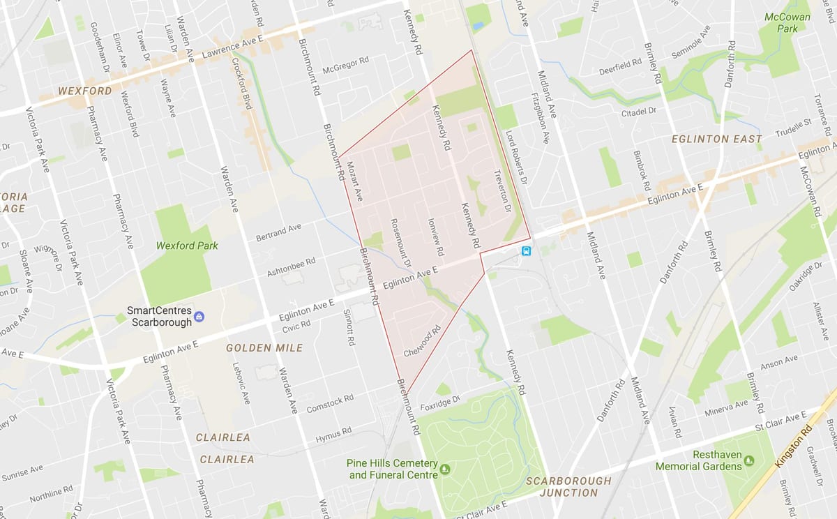 Kart İonview rayonunda Toronto