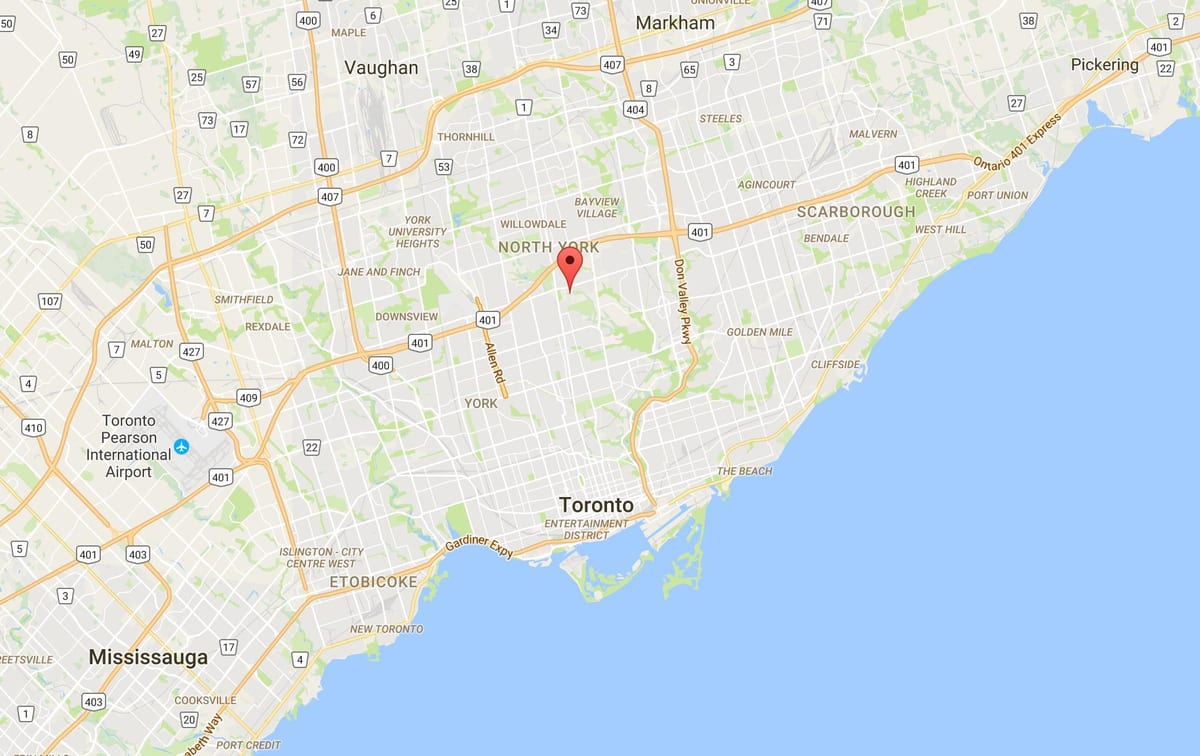Kart şəlalə хоггс Холлоу rayonu, Toronto