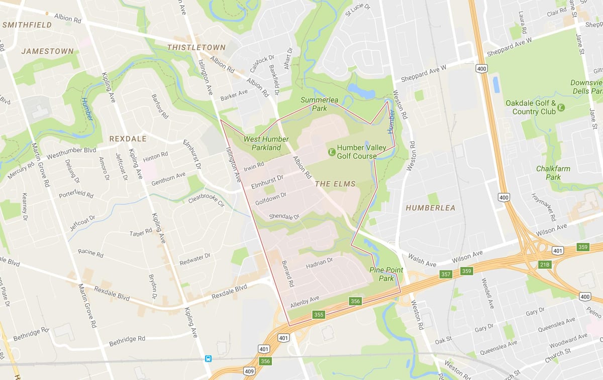 Xəritə ətrafında Вязами Toronto