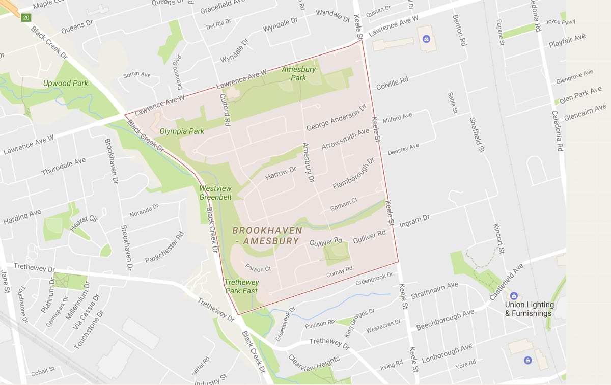 Kart Эймсбери rayonunda Toronto