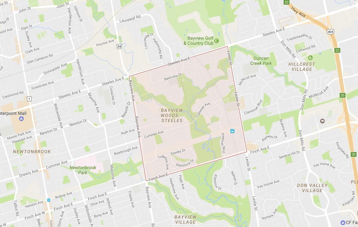 Kart Бейвью-Woods – rayonunda Стилс Toronto