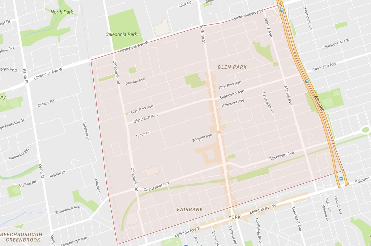 Kart Брайар-Hill–Белгравия rayonunda Toronto
