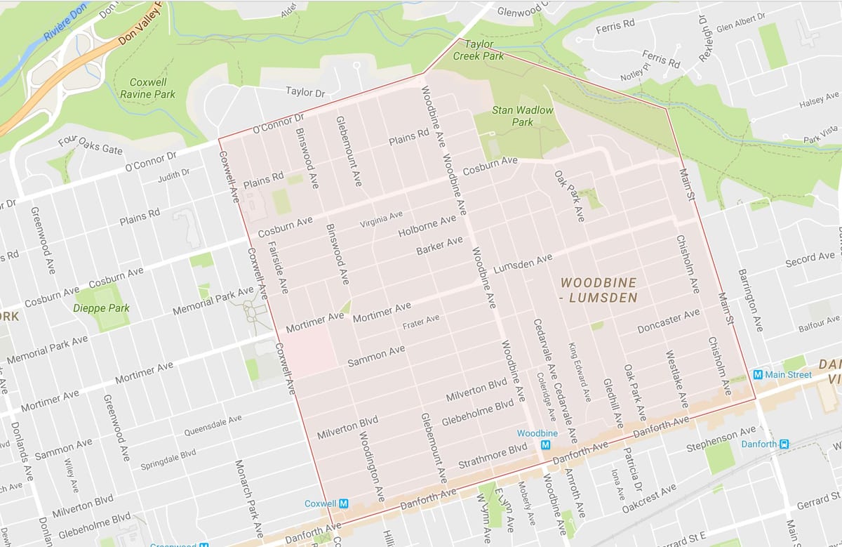 Kart Вудбайн boyu ətraf Toronto