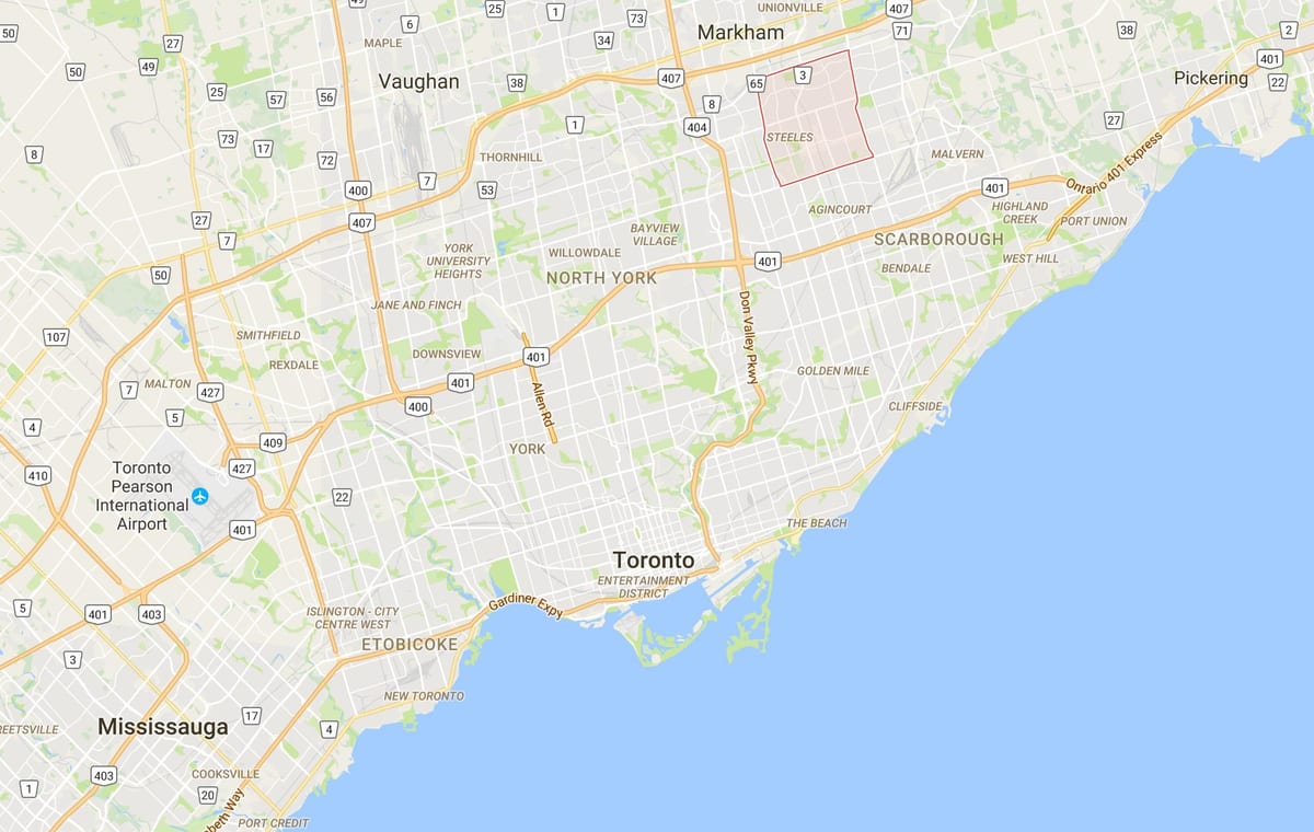 Kart Милликен rayonu, Toronto