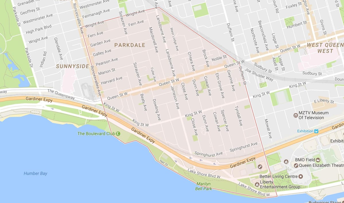 Kart Паркдейл rayonunda Toronto