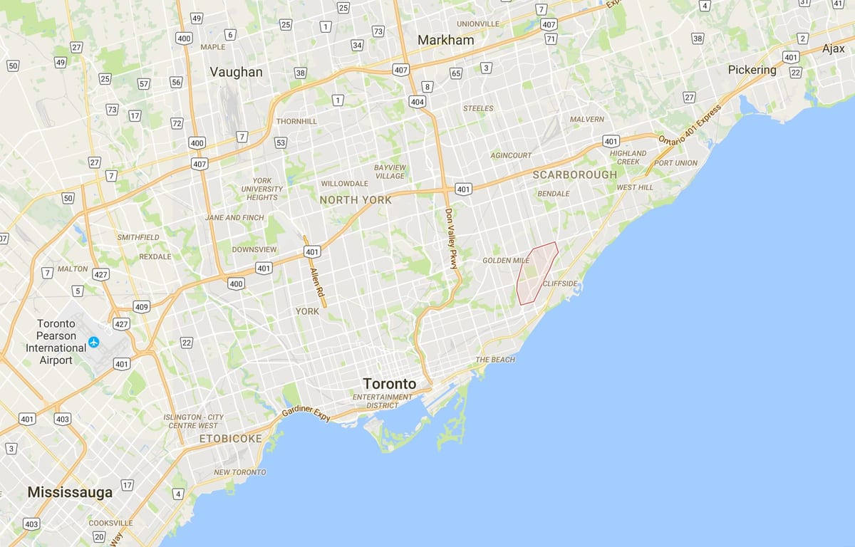 Kart Скарборо Junctiondistrict Toronto