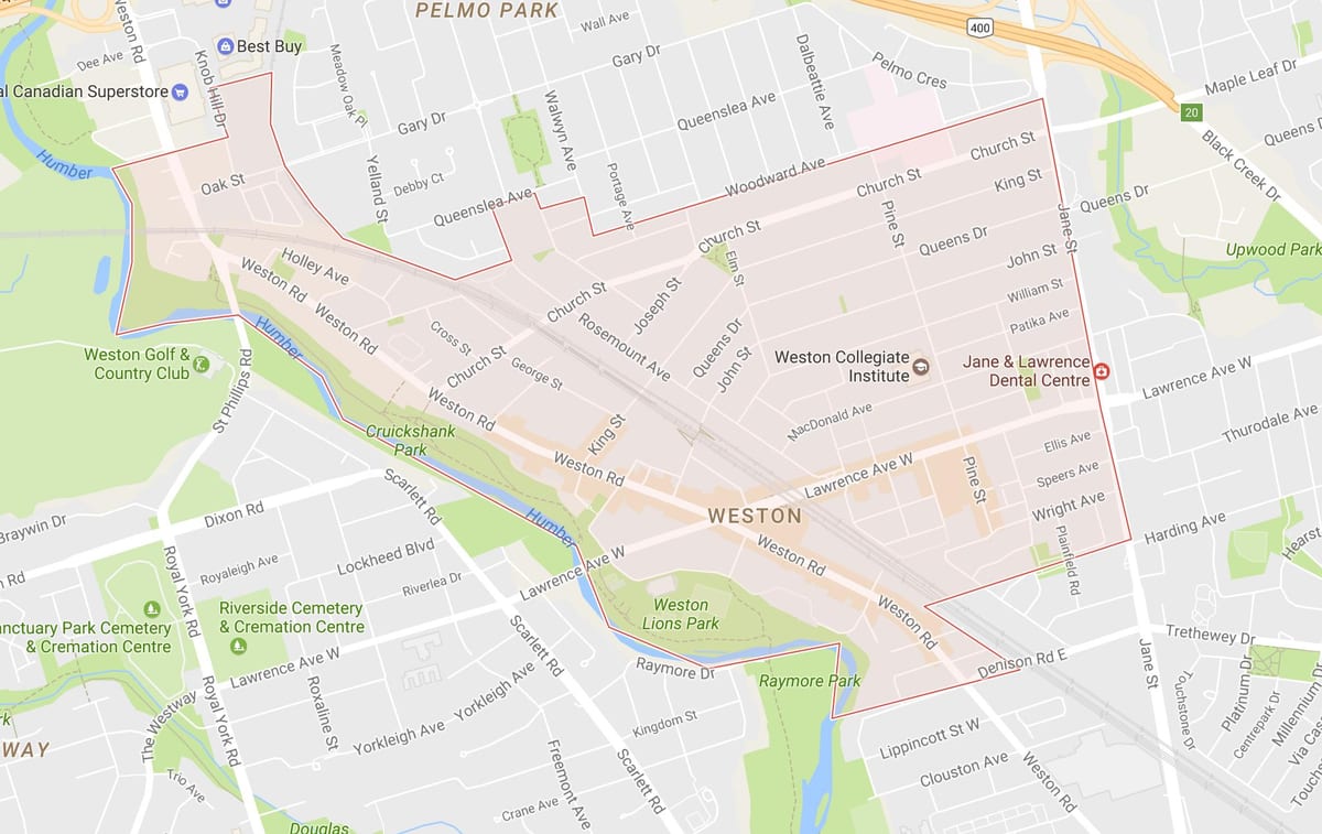 Уэстон rayonunda Toronto