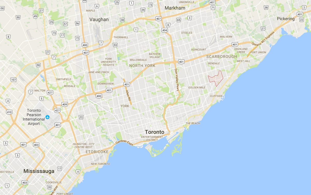 Kart Эглинтон Şərq rayonunda Toronto