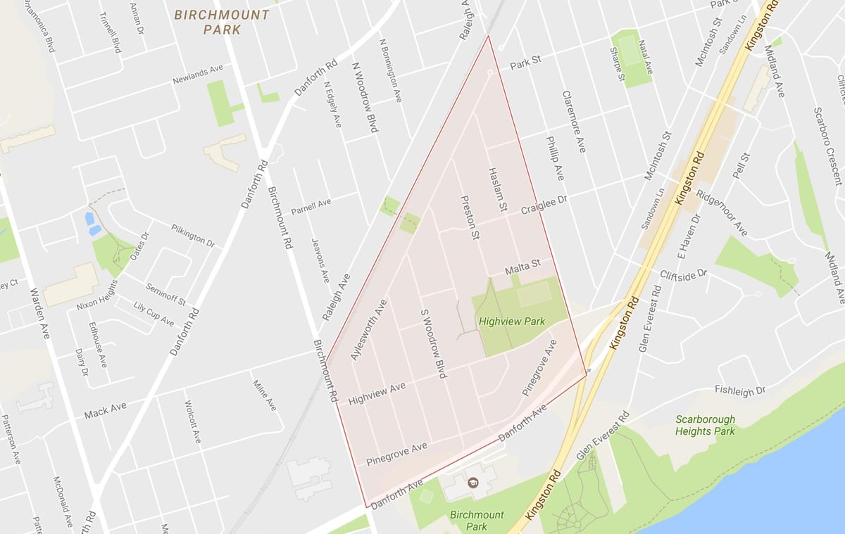 Kart Ağcaqayın uçurum boyu ətraf Toronto