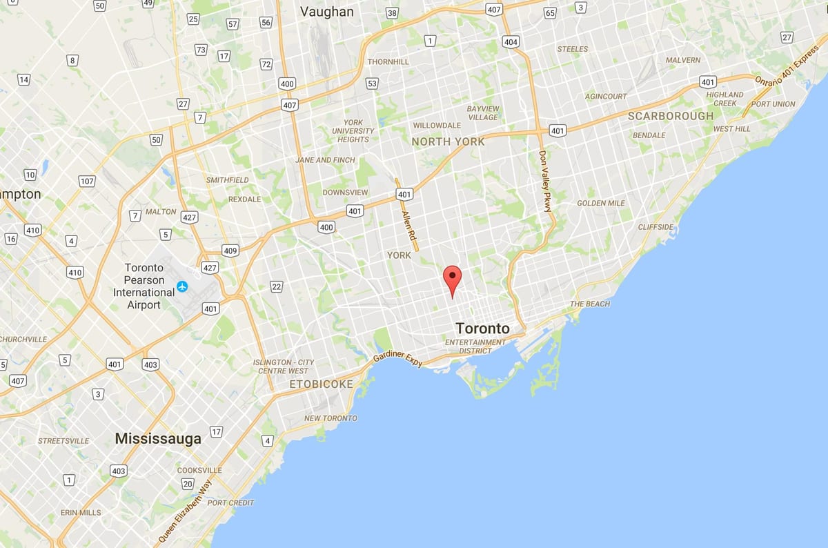 Xəritə tətbiqi rayonu, Toronto