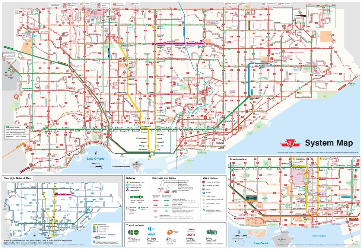 Kart Toronto avtobus
