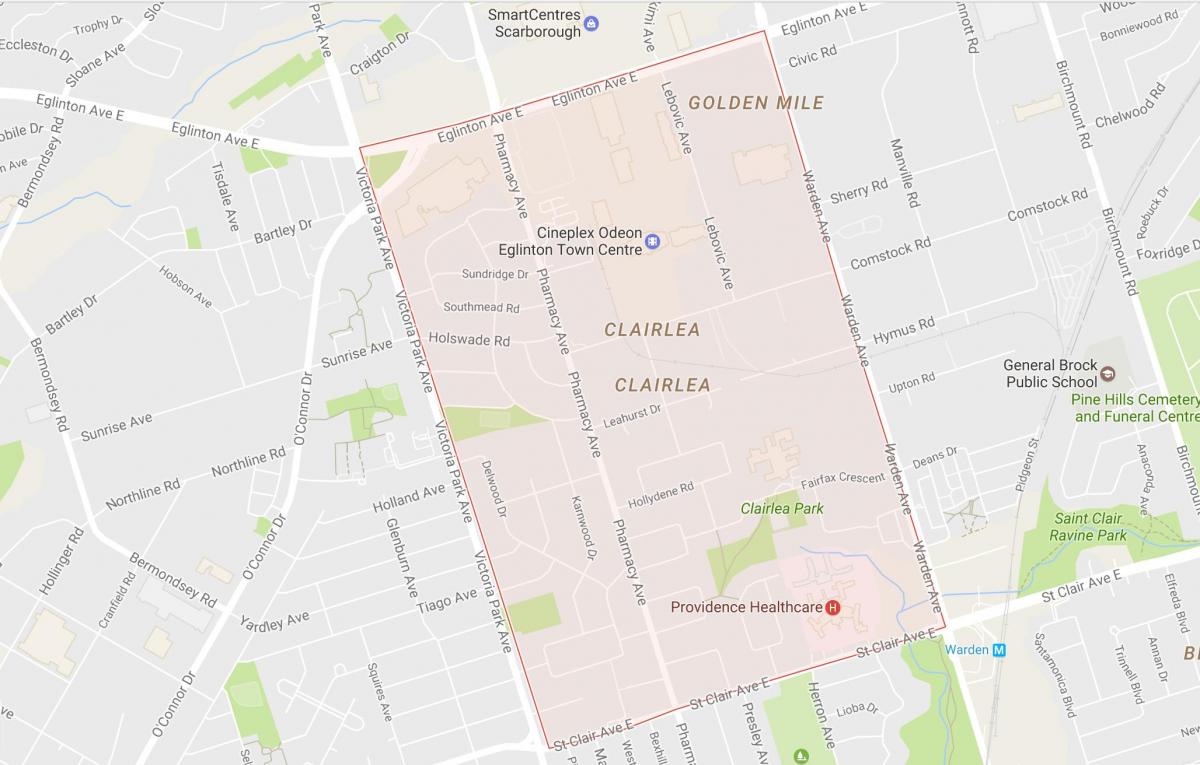 Kart Clairlea rayonunda Toronto