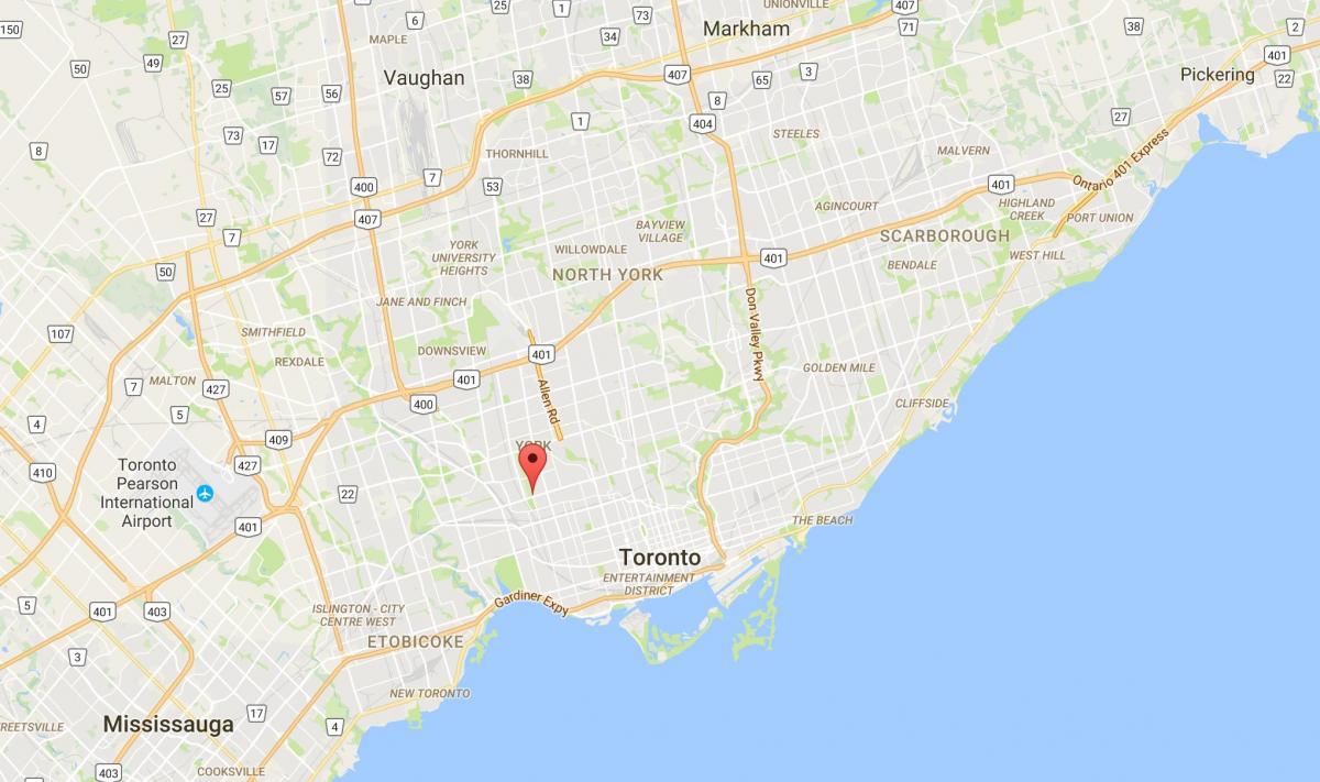 Kart Earlscourt rayonu, Toronto