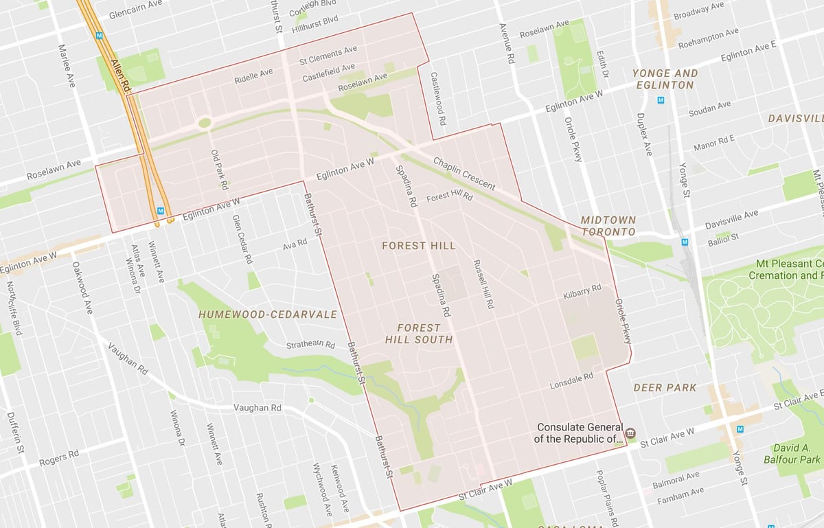 Kart Forest-Hill rayonunda Toronto