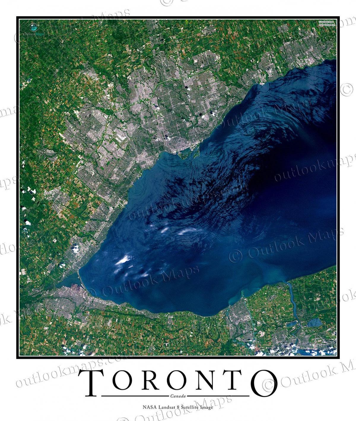 Kart Toronto peyk Ontario gölləri 