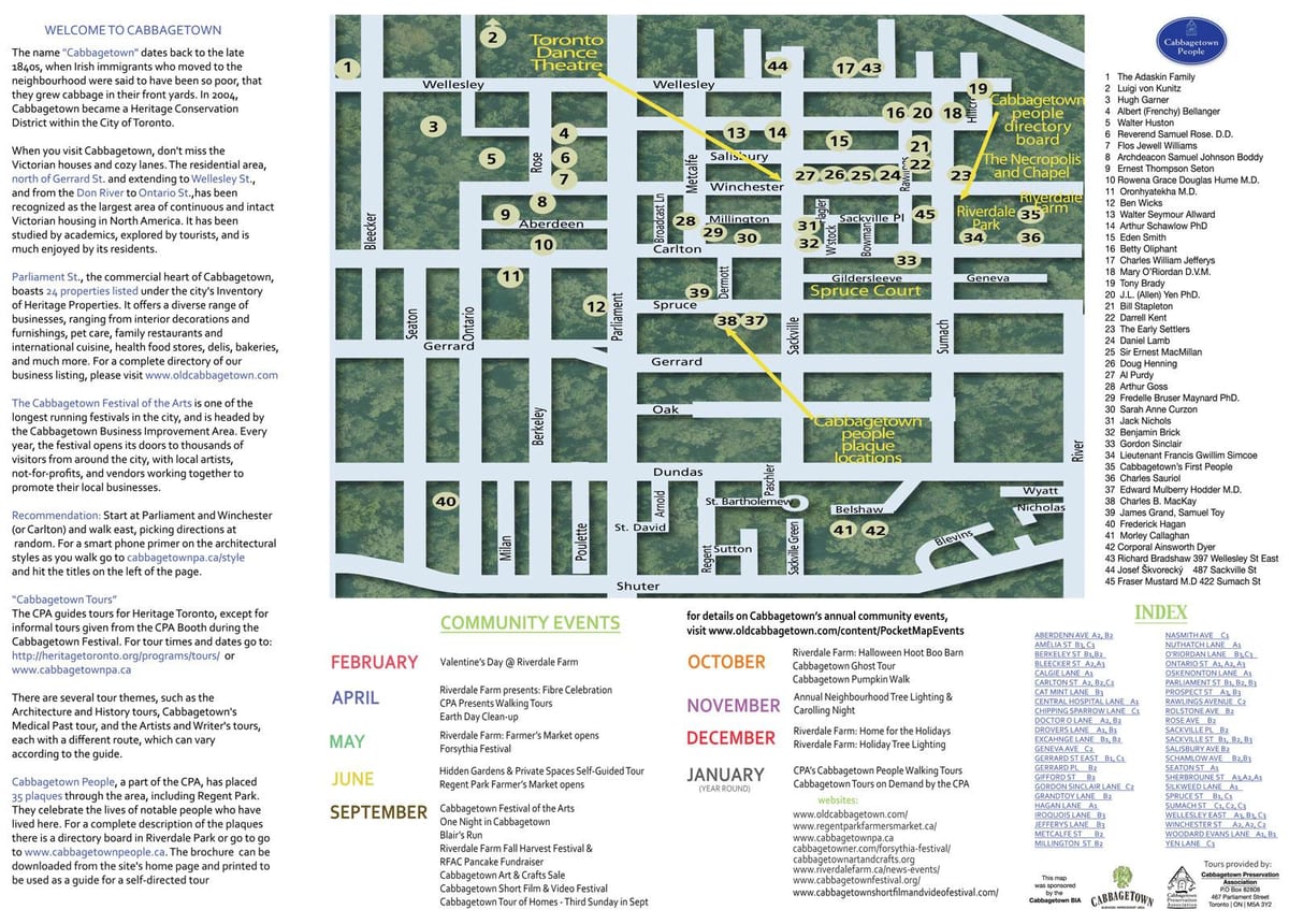 Kart hadisələrin Cabbagetown Toronto