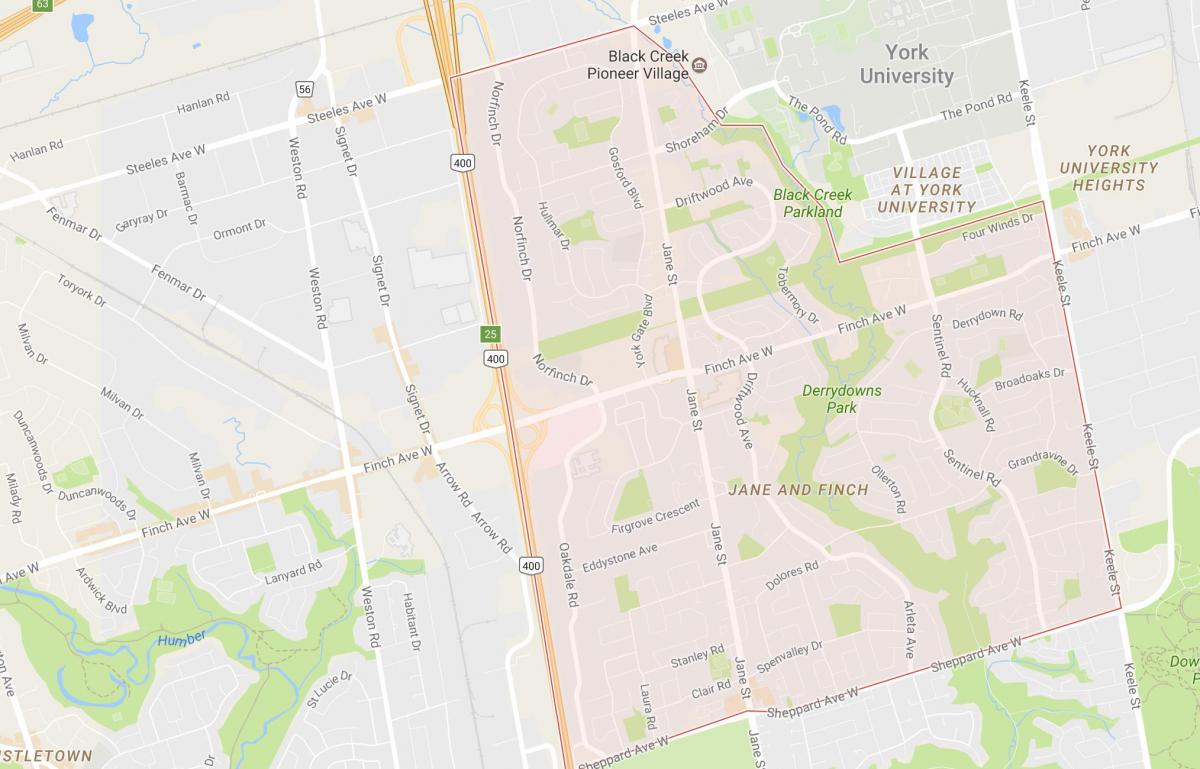 Kart Jane və Finch rayonunda Toronto