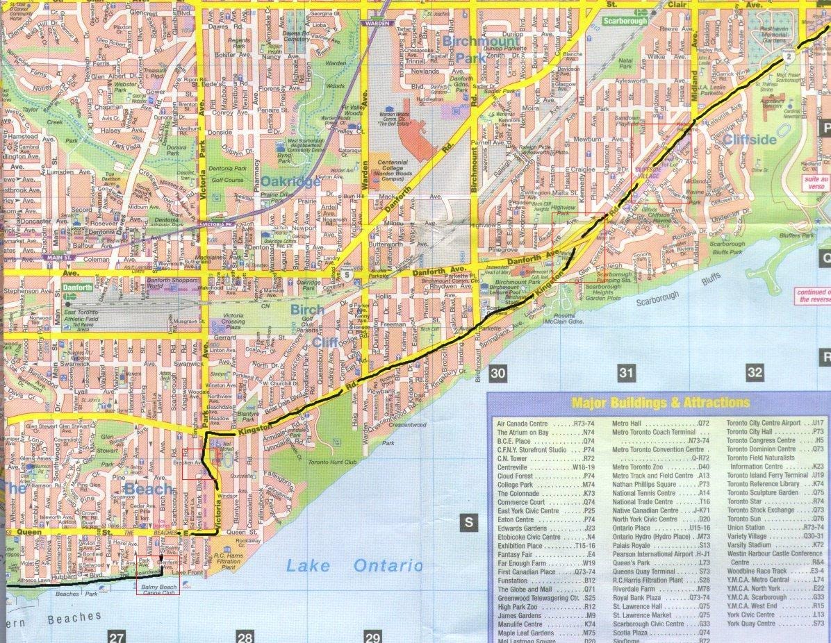 Kart Kingston-road Ontarion