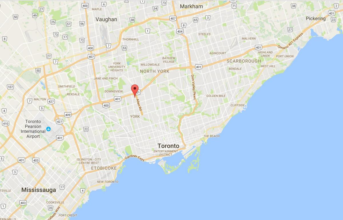 Kart yüksəkliklərdə Lourens rayonu, Toronto