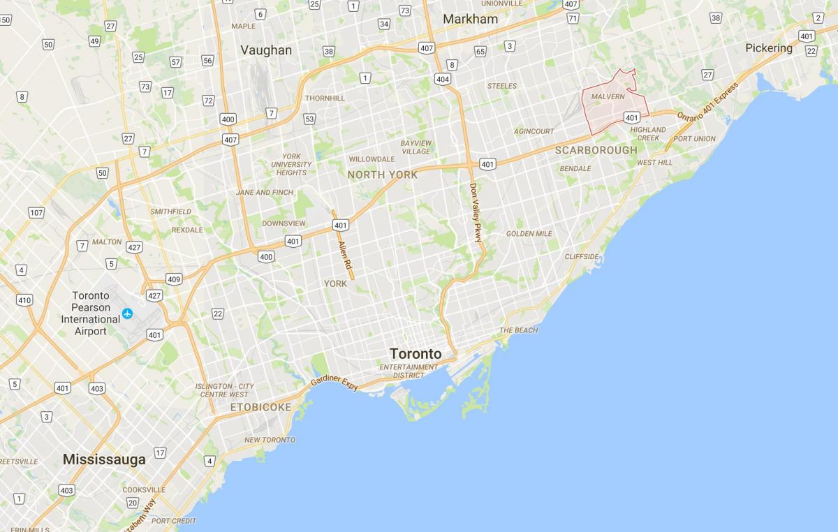 Kart Malvern rayonu, Toronto