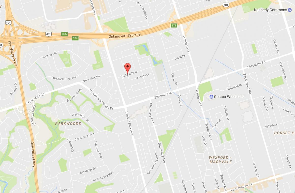 Kart Maryvalen eighbourhood Toronto