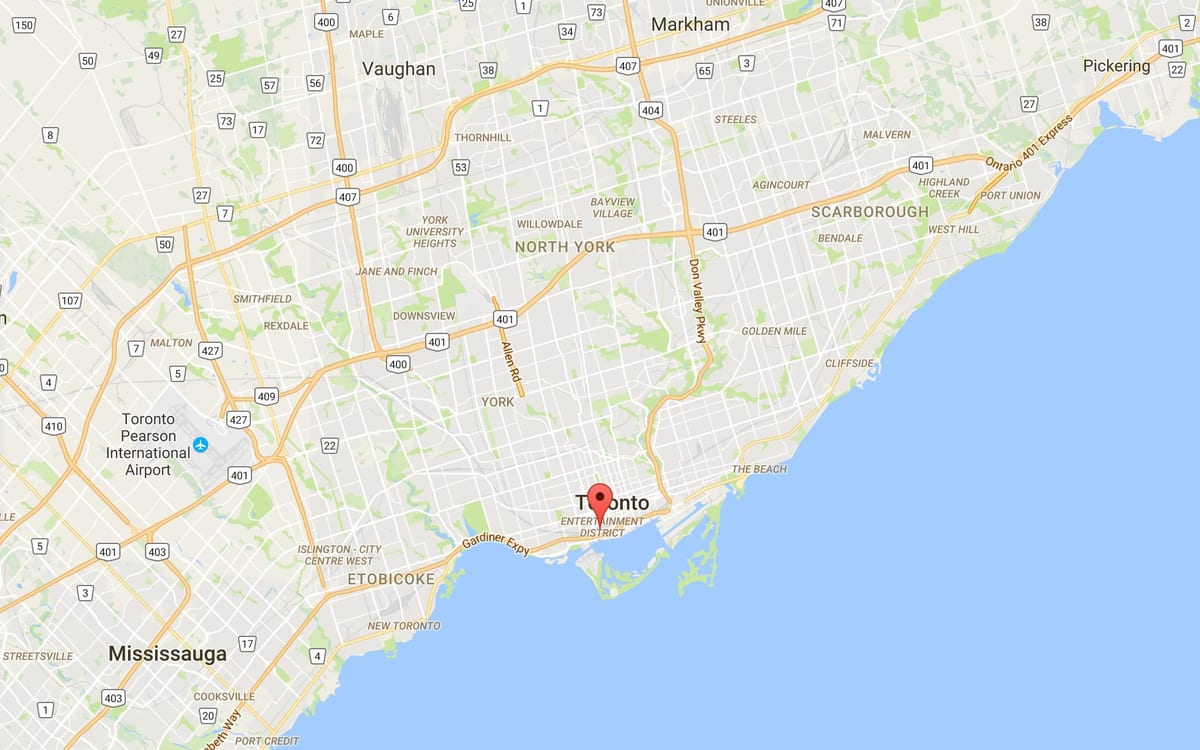 Xəritə aşağıdakı Toronto