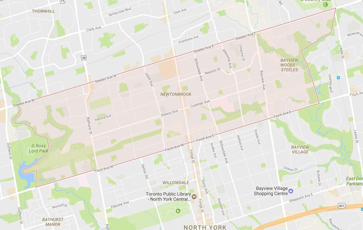 Kart Newtonbrook rayonunda Toronto