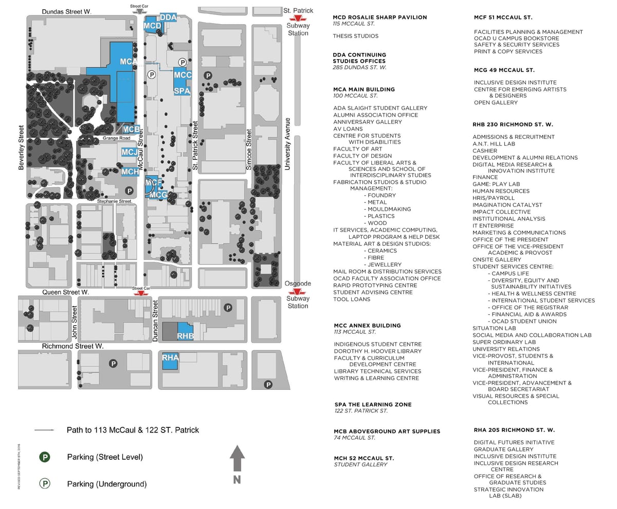 Kart OCAD Universiteti Toronto