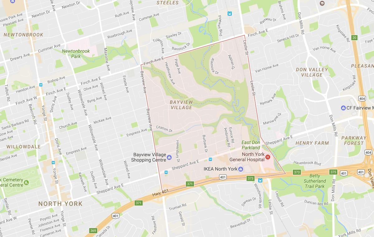 Kart Бэйвью kənd rayonunda Toronto