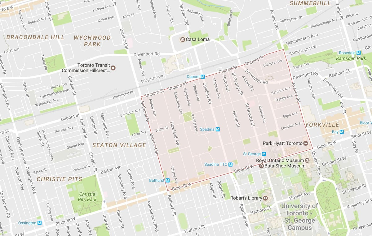 Xəritə tətbiqi rayonunda Toronto