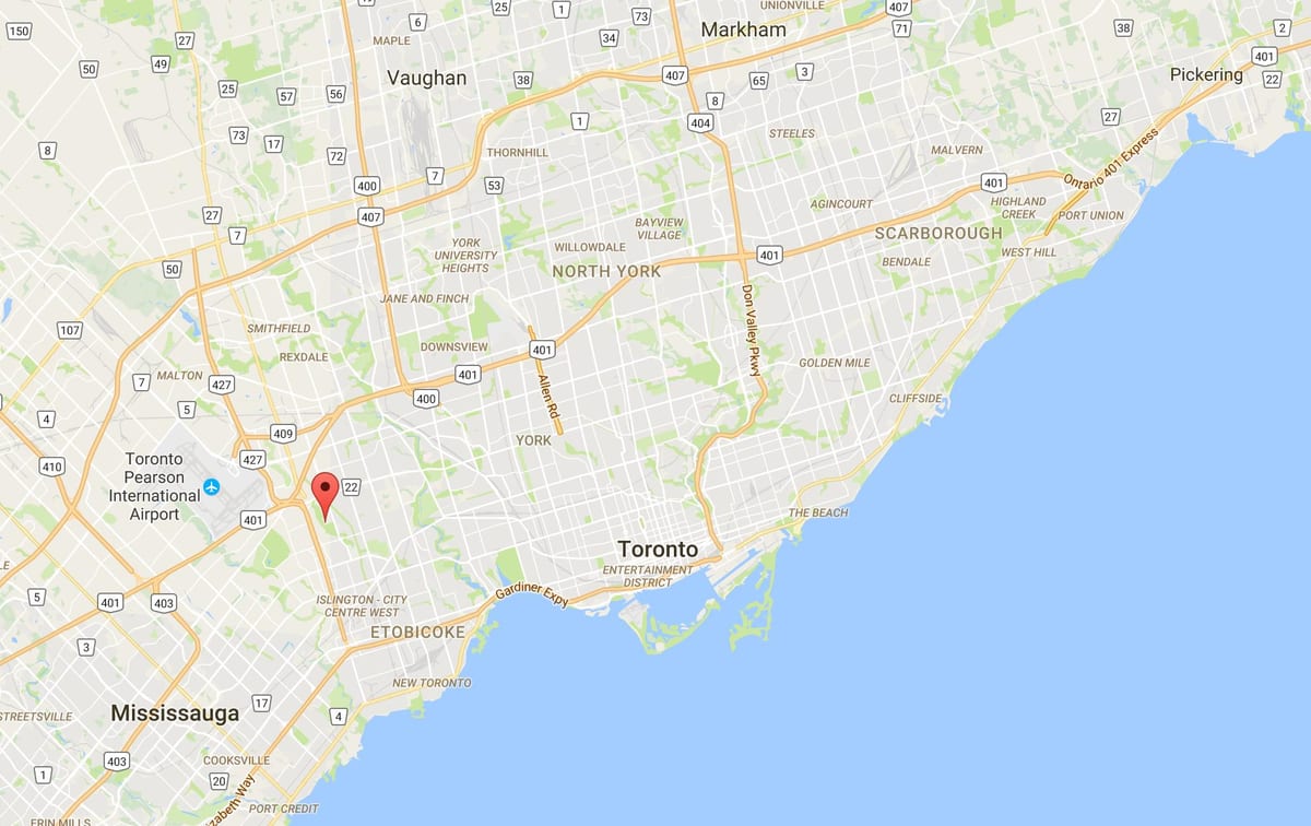Kart Qərb Dean rayonunda Toronto