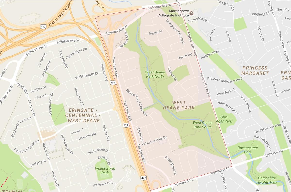 Kart Uest-Din Park Toronto