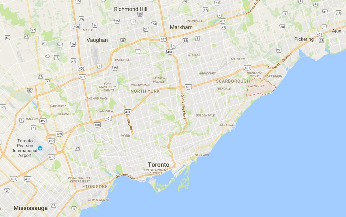 Kart Uest-Hill Toronto