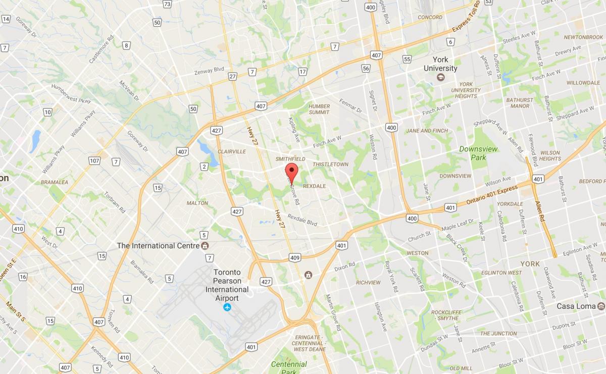 Kart Qərb Humber-Clairville rayonunda Toronto