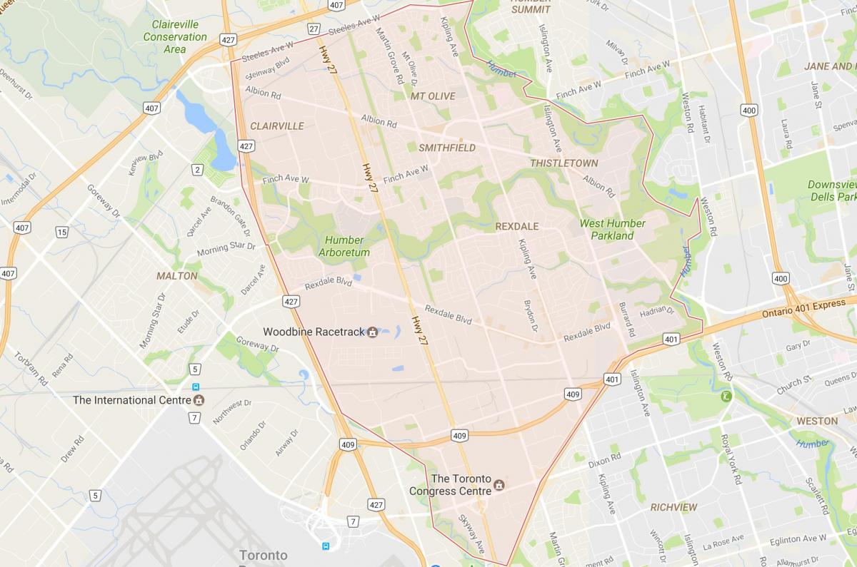 Kart Рексдэйле rayonunda Toronto