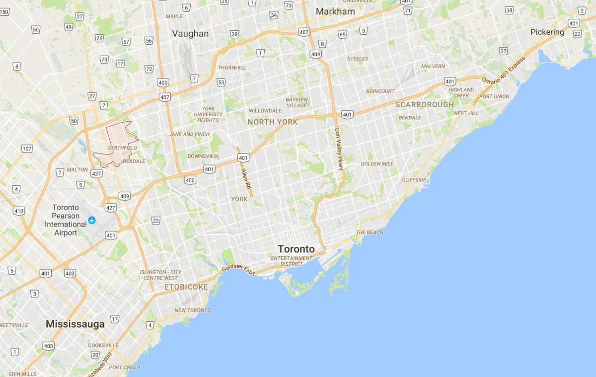 Kart Smithfielddistrict Toronto