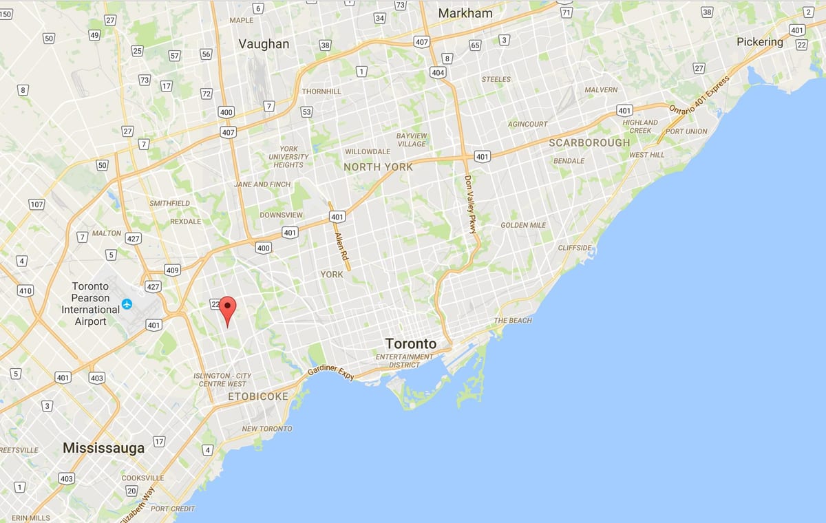 Kart Thorncrest rayonunda Toronto