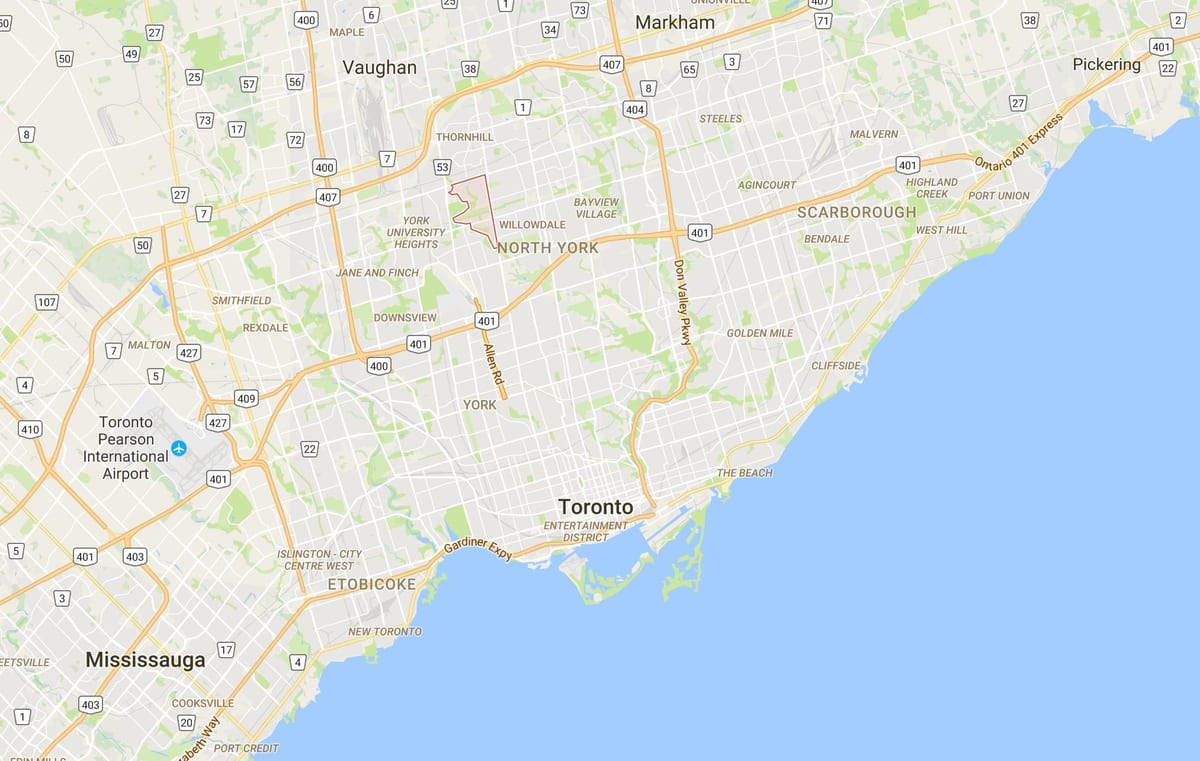 Kart Westminster–Branson rayonu, Toronto