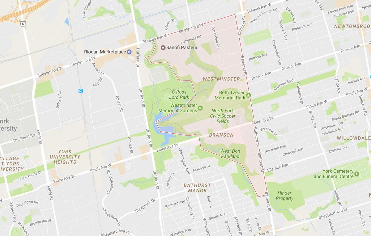 Kart Westminster–Branson rayonunda Toronto