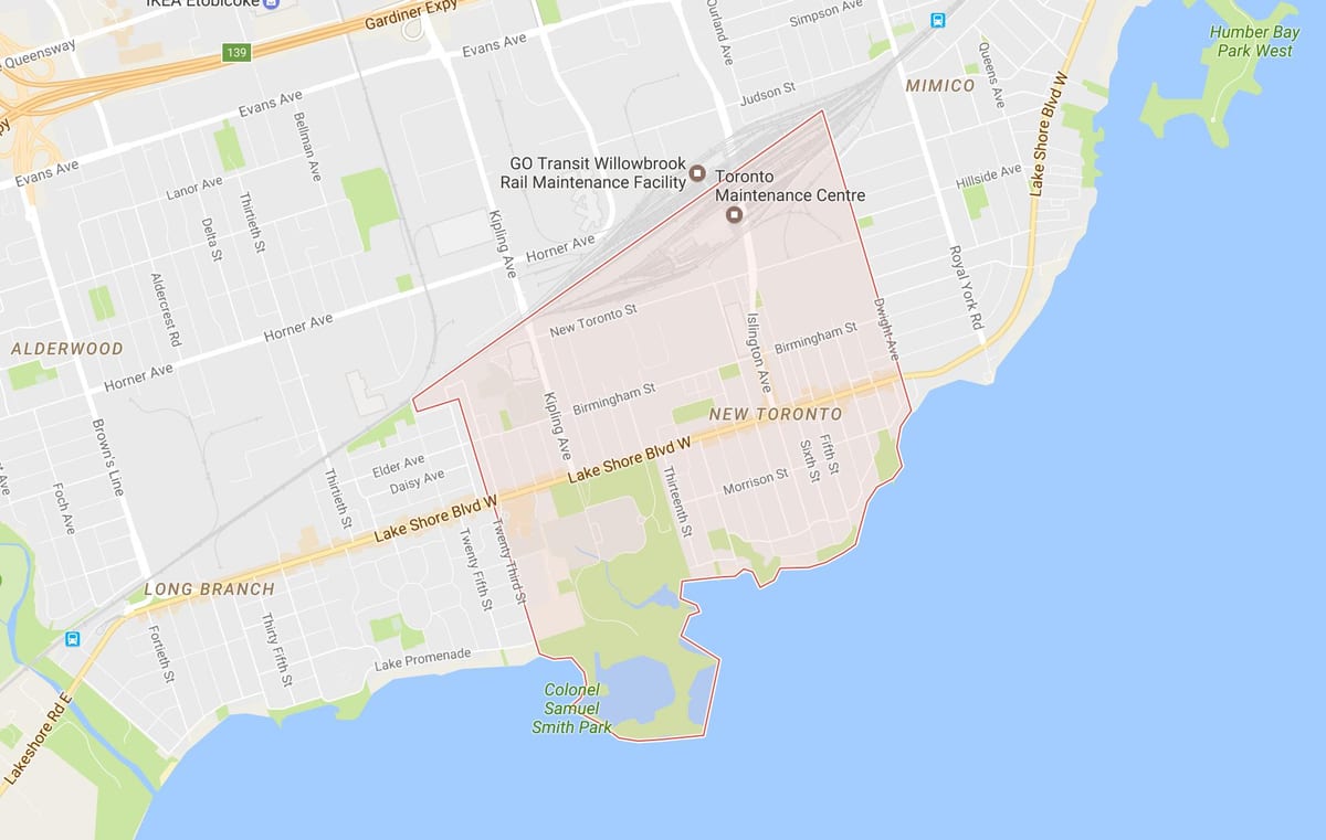 Xəritə yeni rayonunun Toronto Toronto