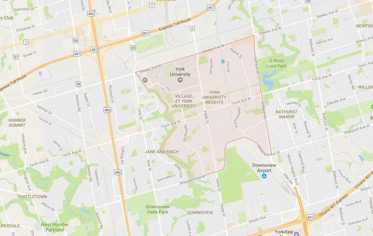 Kart York Юниверсити Хайтсе rayonunda Toronto