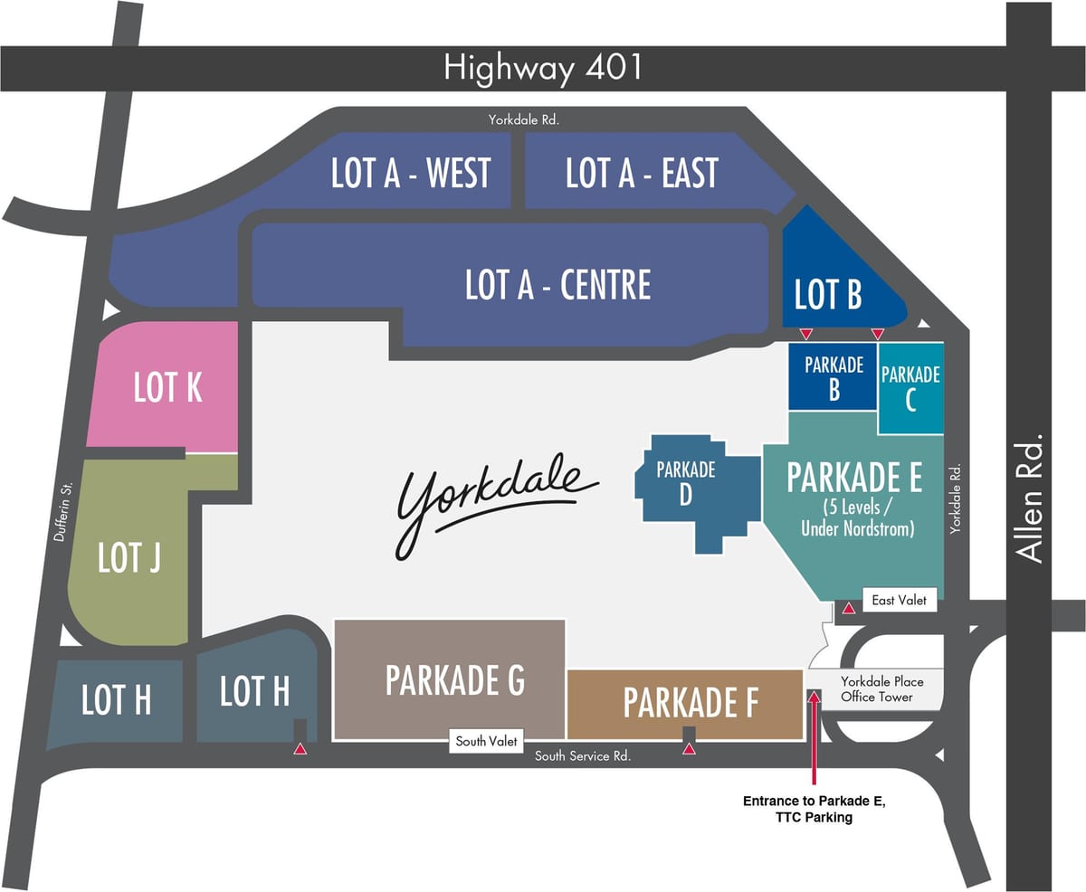 Kart ticarət mərkəzinin yorkdale dayanacaq