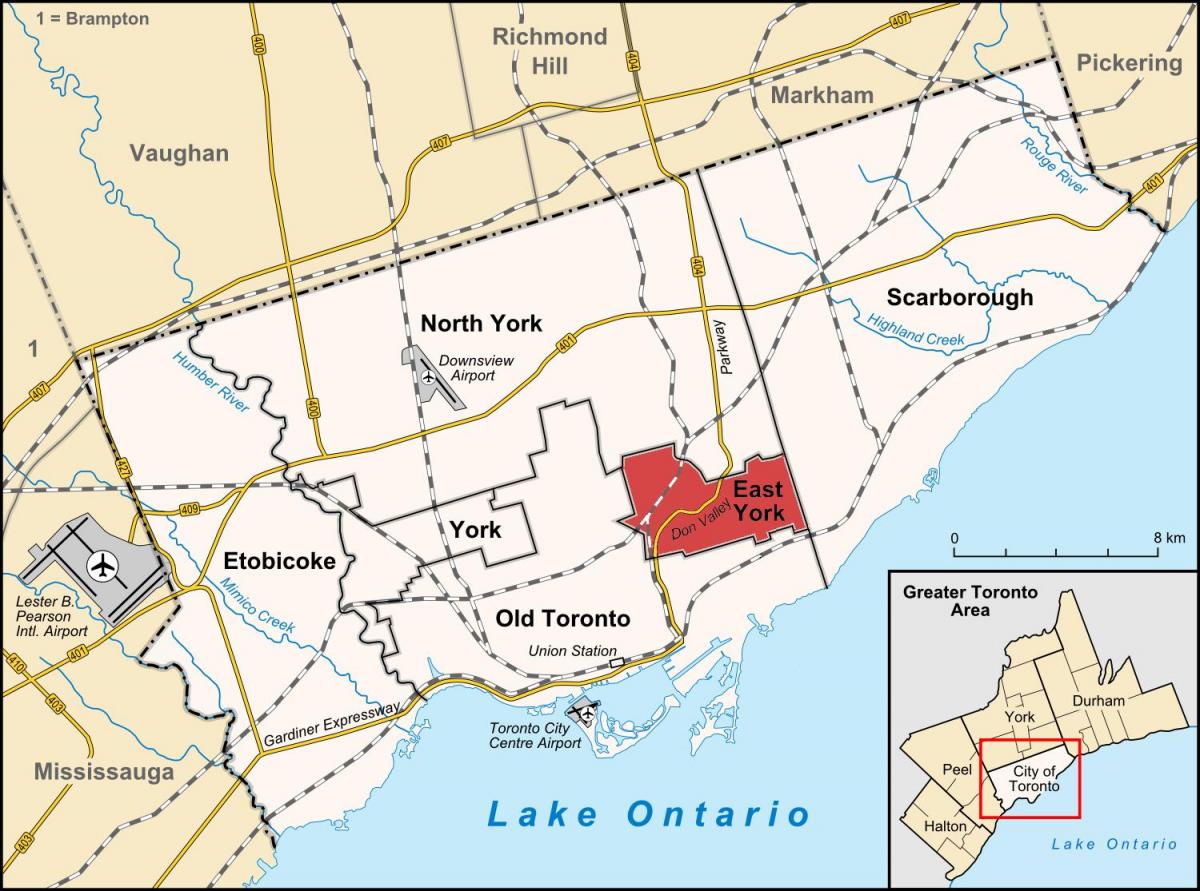 Kart Şərqi-York, Toronto
