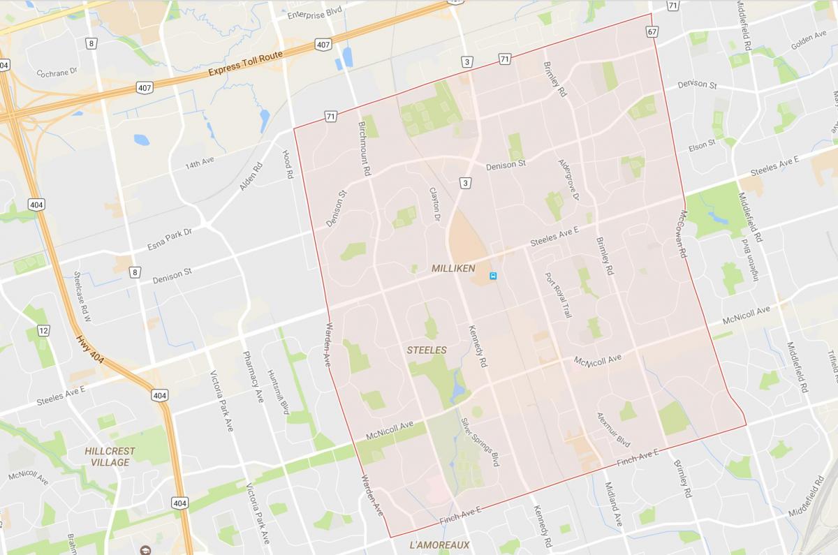 Kart Милликен rayonunda Toronto