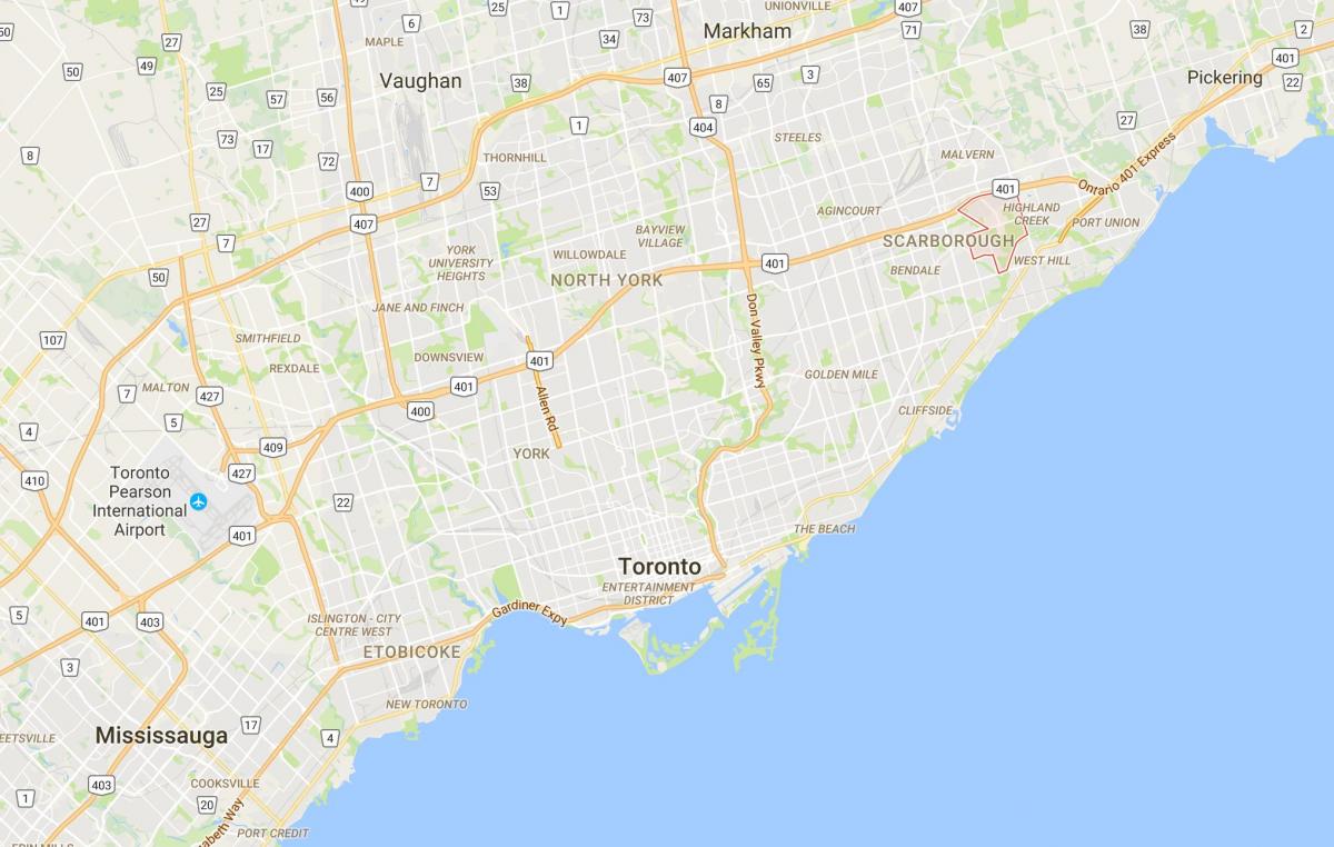 Kart Морнингсайд rayonu, Toronto