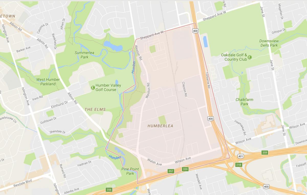 Kart Пельмо Park – Humberlea rayonunda Toronto