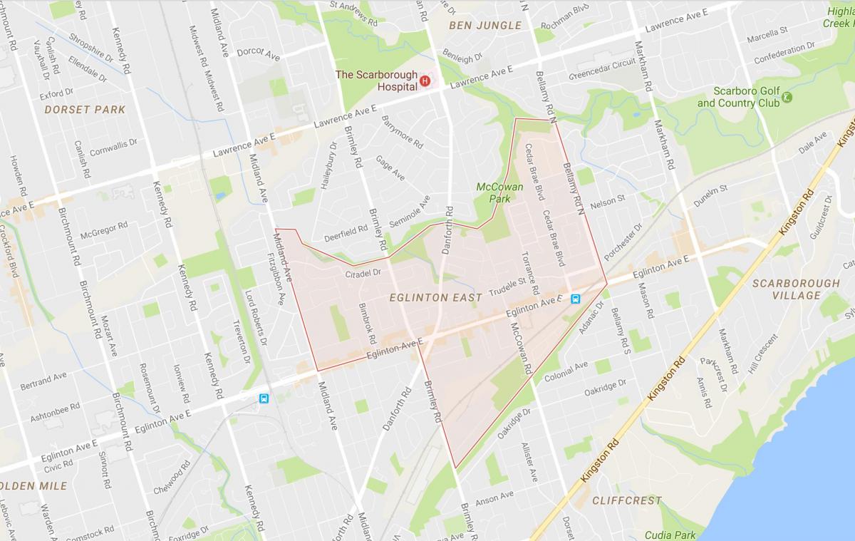Kart Эглинтон Şərq rayonunda Toronto