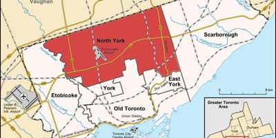 Kart Норт-York-Toronto