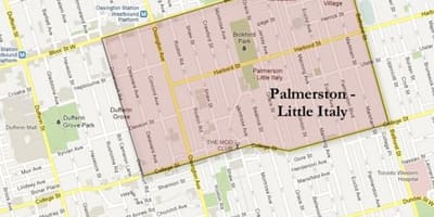 Kart Палмерстон kiçik İtaliya, Toronto