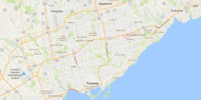 Kart Скарборо şəhər mərkəzi Toronto
